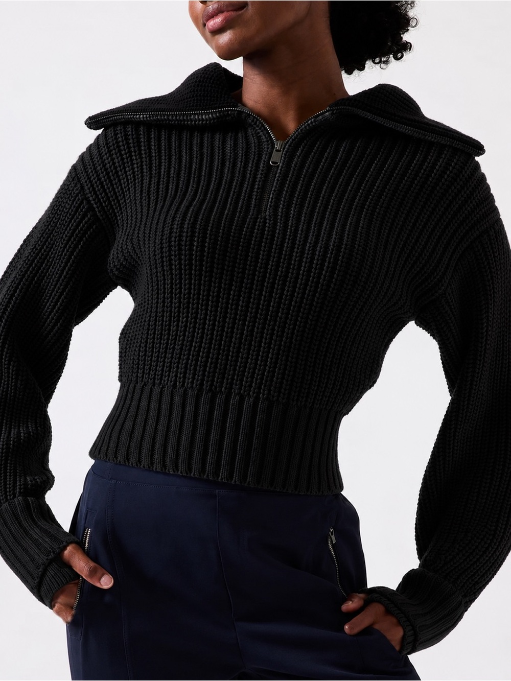 Athleta Alder Sweater - Black